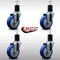 Service Caster 4'' SS Blue Poly Wheel Swivel 1-3/4'' Expanding Stem Caster Set, 4PK SCC-SSEX20S414-PPUB-BLUE-134-4 - alternate 4